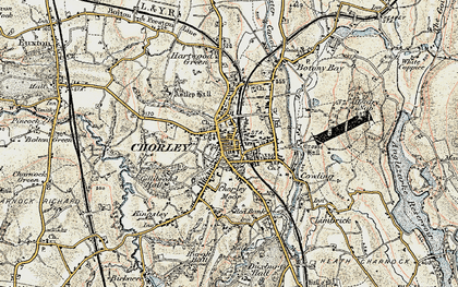 Old map of Chorley in 1903