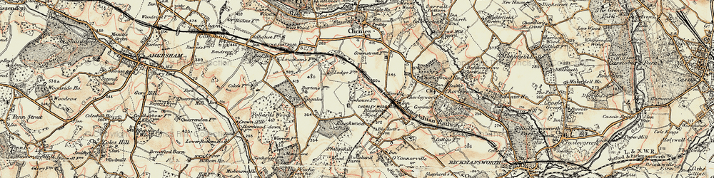 Old map of Chorleywood West in 1897-1898