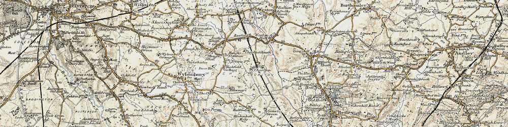 Old map of Chorlton in 1902
