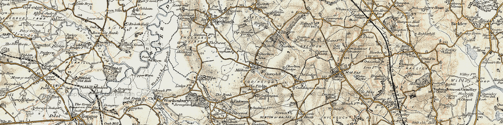 Old map of Chorlton Lane in 1902