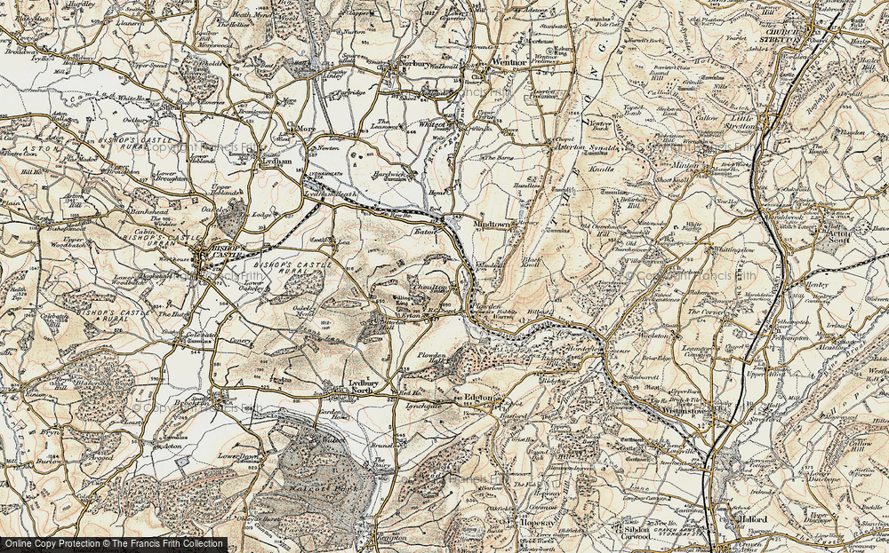 Old Map of Choulton, 1902-1903 in 1902-1903
