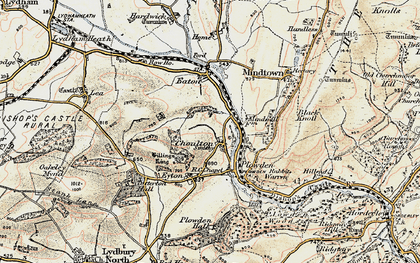 Old map of Choulton in 1902-1903