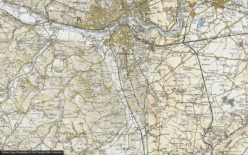 Old Map of Chowdene, 1901-1904 in 1901-1904