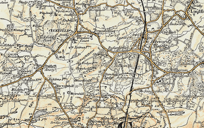 Old map of Butlersgreen Ho in 1898