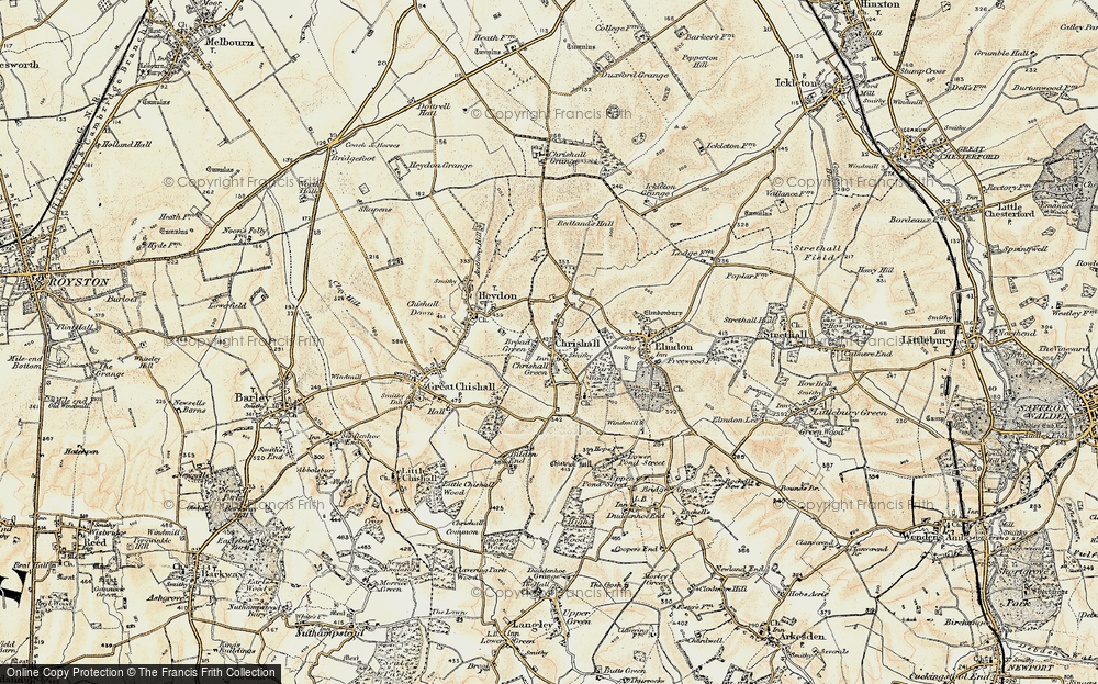 Old Map of Chrishall, 1898-1901 in 1898-1901