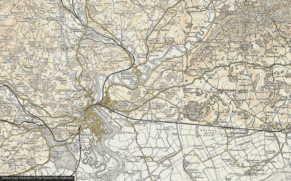 Old Map of Christchurch, 1899-1900 in 1899-1900