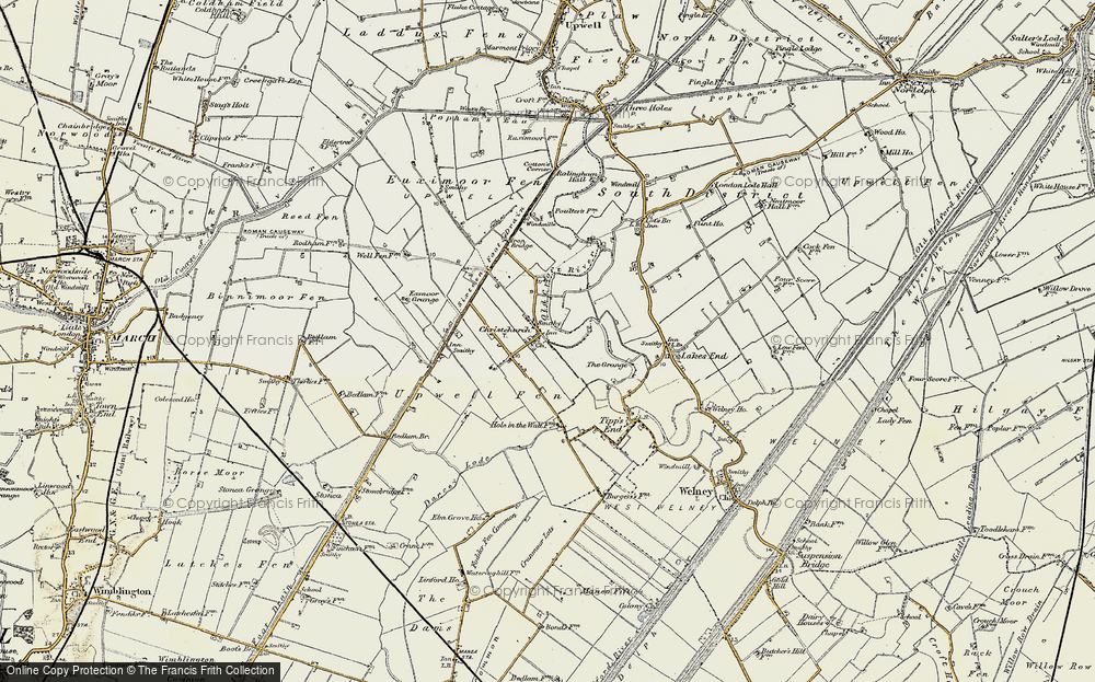 Old Map of Christchurch, 1901-1902 in 1901-1902