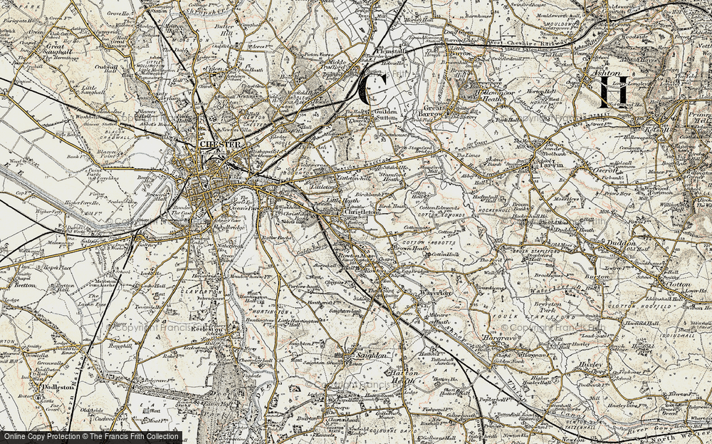 Old Map of Christleton, 1902-1903 in 1902-1903