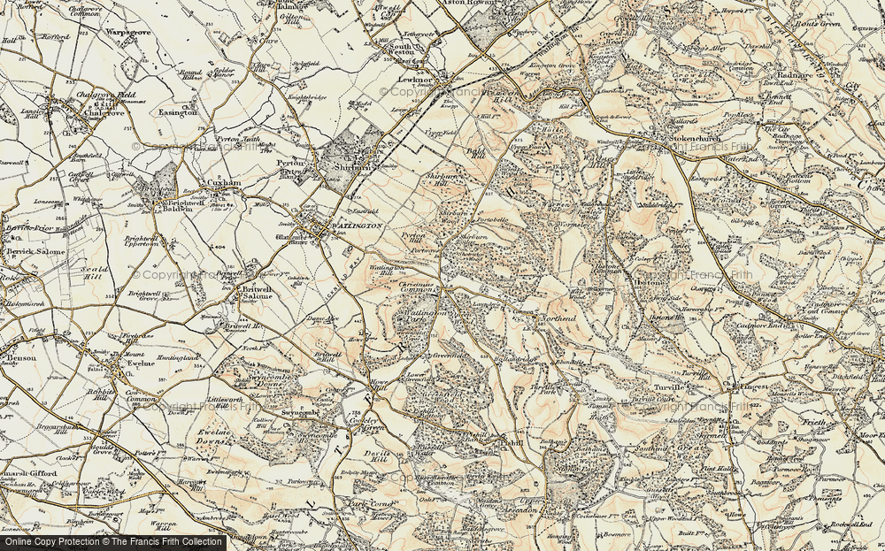 Old Map of Christmas Common, 1897-1898 in 1897-1898