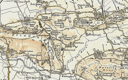 Old map of Christon in 1899-1900