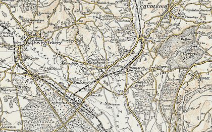 Old map of Chudleigh Knighton in 1899-1900