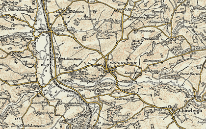 Old map of Chulmleigh in 1899-1900