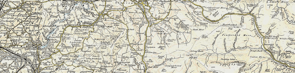Old map of Burnt Hill in 1903
