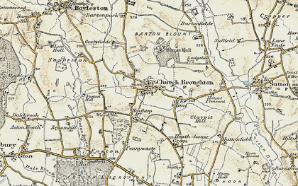 Old map of Church Broughton in 1902