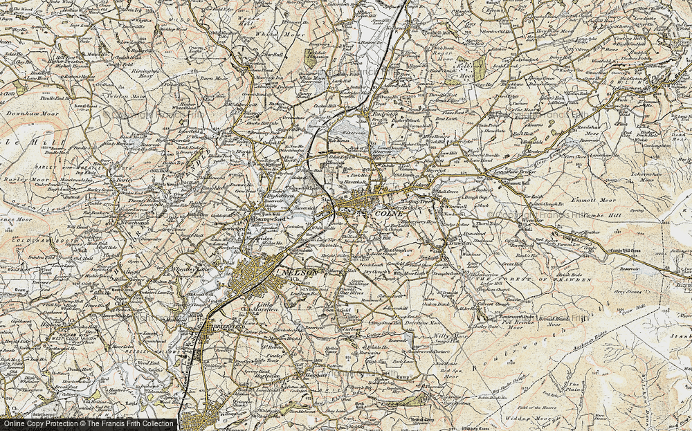 Old Map of Historic Map covering Bunkers Hill in 1903-1904