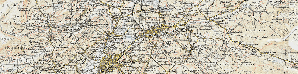 Old map of Church Clough in 1903-1904