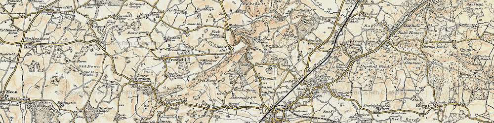 Old map of Church Common in 1897-1900