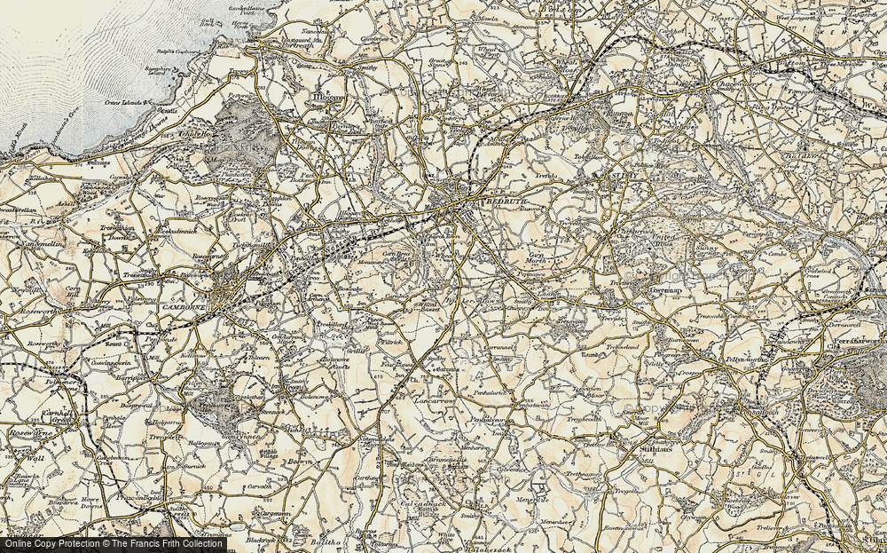 Old Map of Church Coombe, 1900 in 1900