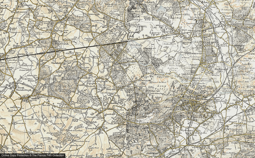 Old Map of Church Crookham, 1898-1909 in 1898-1909
