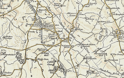 Old map of Church Eaton in 1902