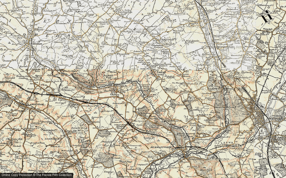 Old Map of Church End, 1897-1898 in 1897-1898