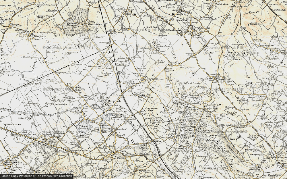Old Map of Church End, 1898-1899 in 1898-1899