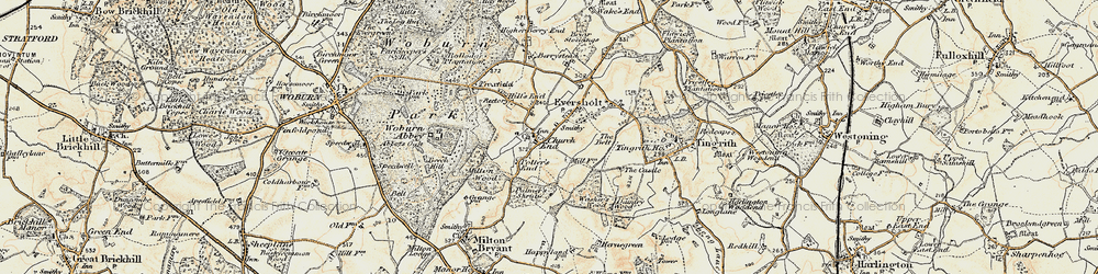 Old map of Witts End in 1898-1899
