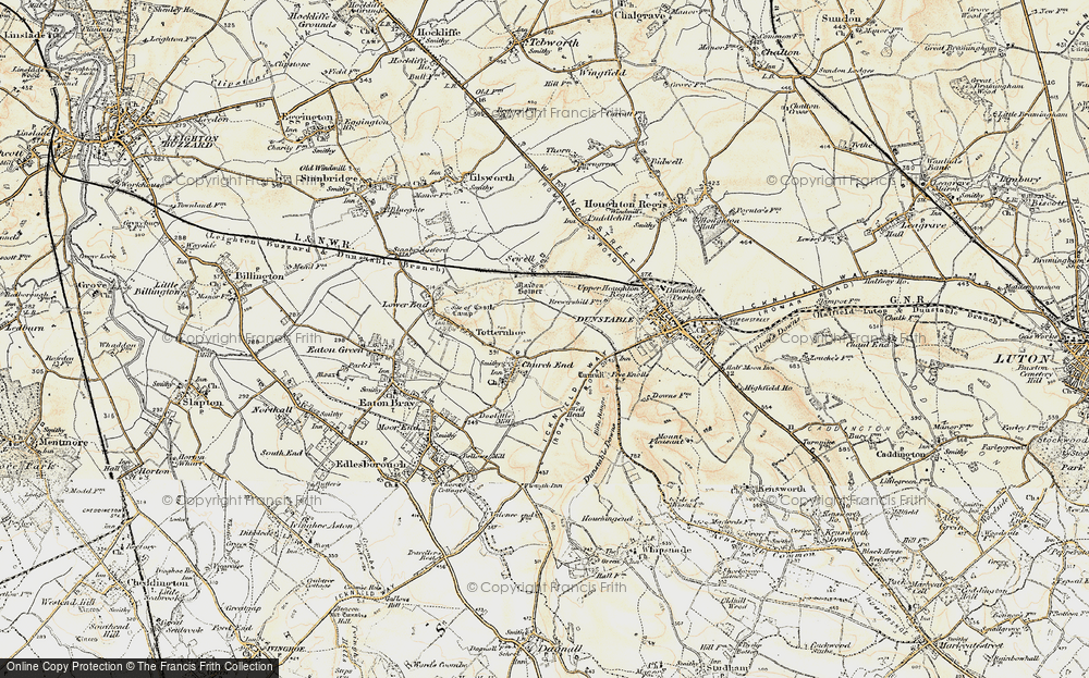 Old Map of Church End, 1898-1899 in 1898-1899