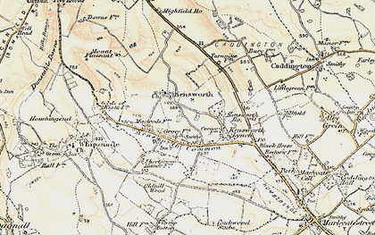 Old map of Kensworth Ho in 1898-1899