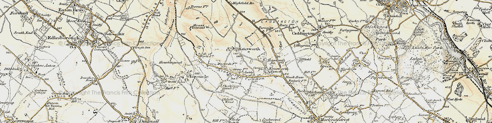 Old map of Kensworth Ho in 1898-1899