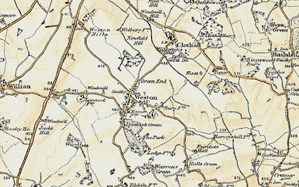 Old map of Weston Bury in 1898-1899