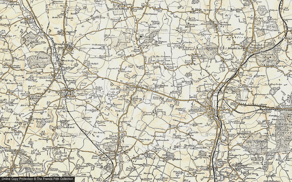 Old Map of Church End, 1898-1899 in 1898-1899