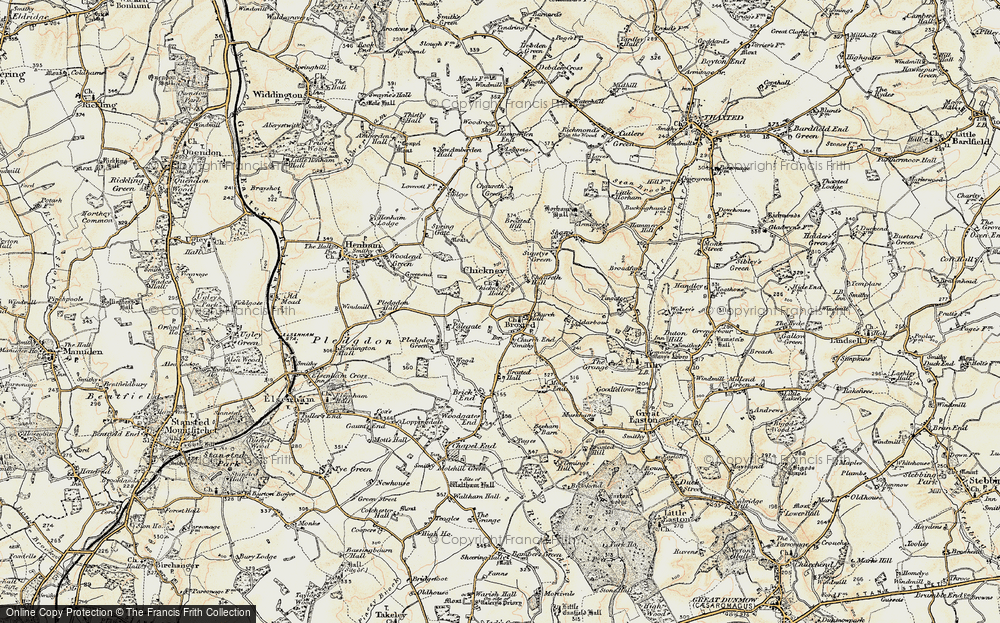 Old Map of Church End, 1898-1899 in 1898-1899