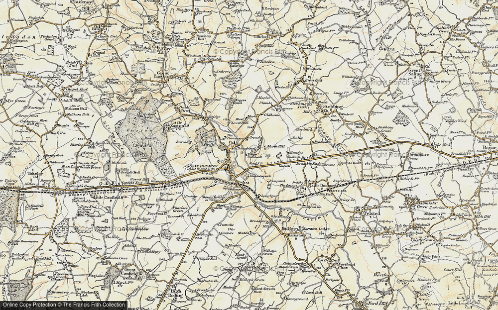 Old Map of Historic Map covering Merks Hall in 1898-1899
