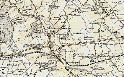 Old map of Merks Hall in 1898-1899