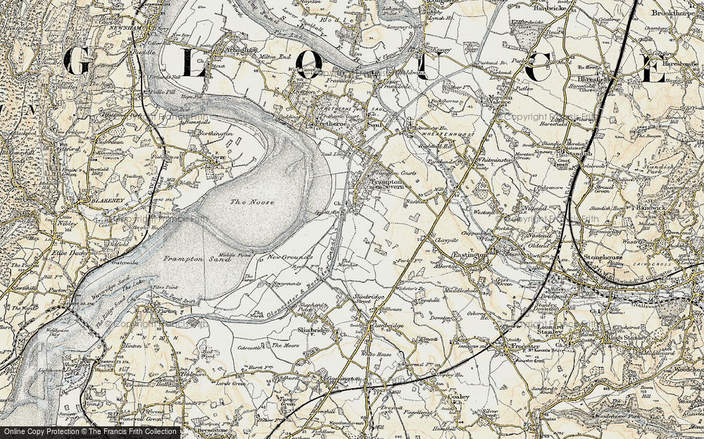 Old Map of Historic Map covering Splatt Br in 1898-1900