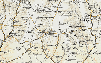 Old map of Blackburn Hall in 1898-1901