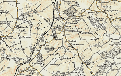 Old map of Church End in 1898-1901