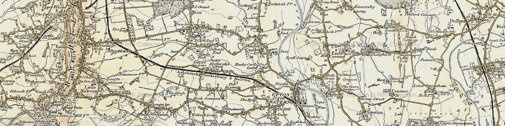 Old map of Severn End in 1899-1901