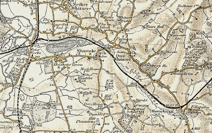 Old map of Church End in 1901-1902