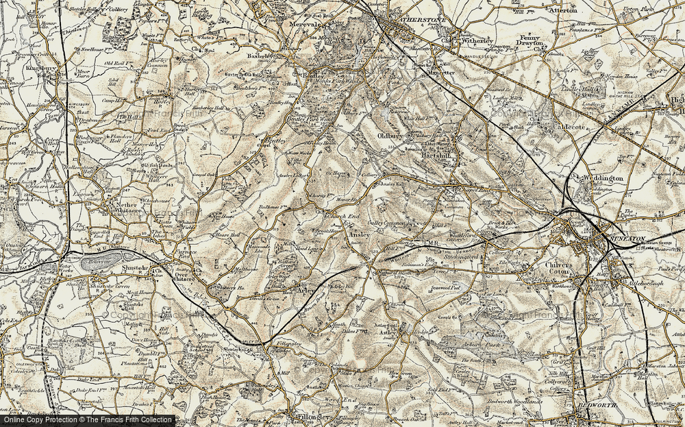 Old Map of Church End, 1901-1902 in 1901-1902
