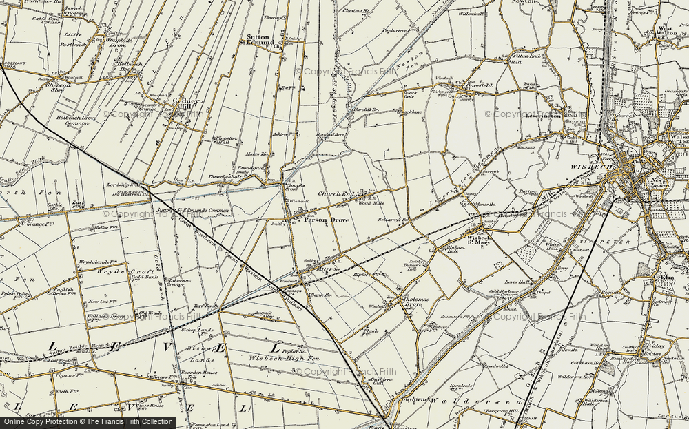 Old Map of Church End, 1901-1902 in 1901-1902