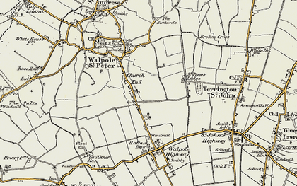 Old map of Broken Cross in 1901-1902