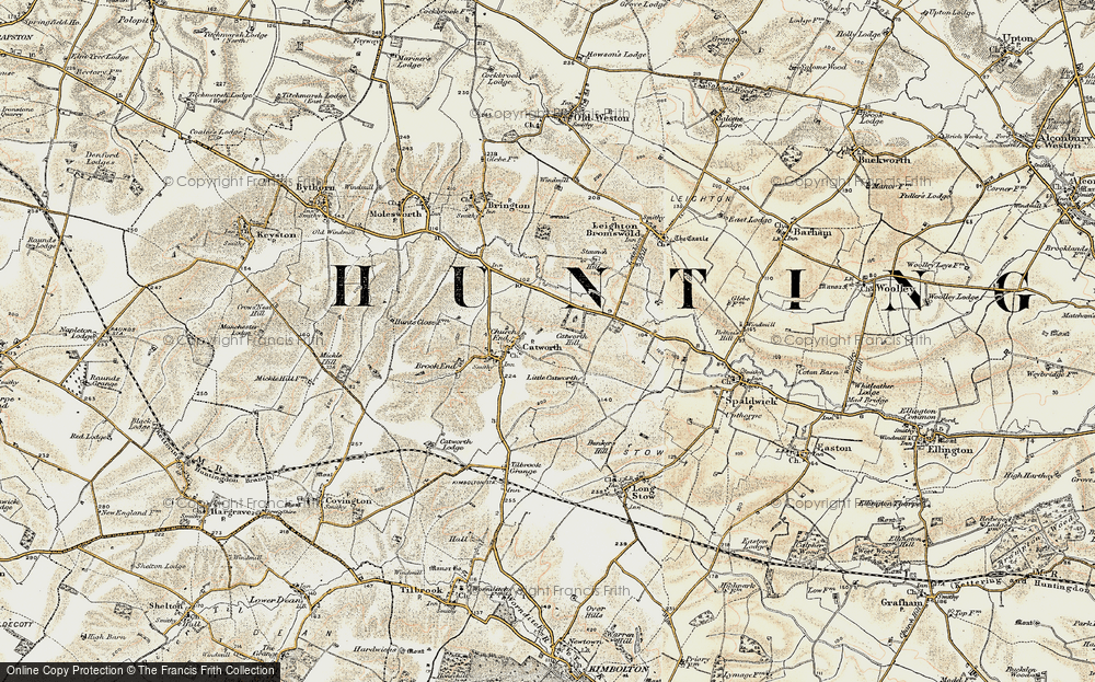 Old Map of Church End, 1901 in 1901