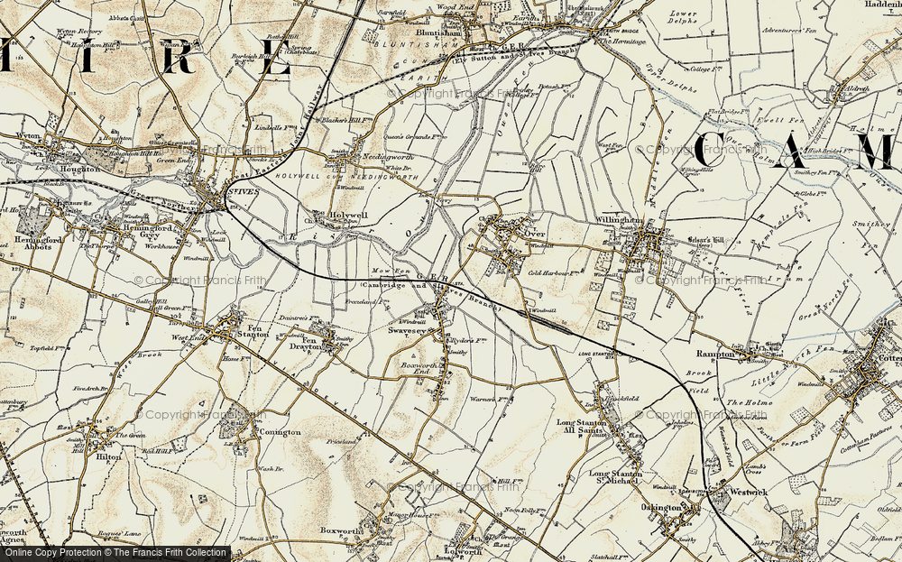 Old Map of Church End, 1901 in 1901