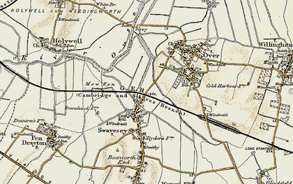 Old map of Church End in 1901