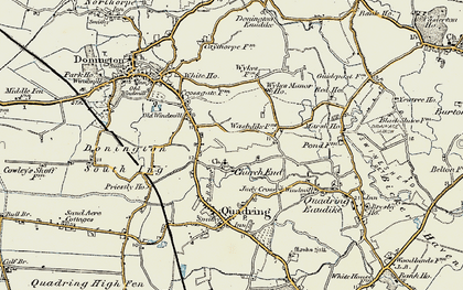 Old map of Church End in 1902-1903