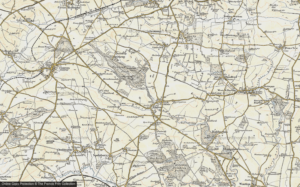 Old Map of Church Enstone, 1898-1899 in 1898-1899
