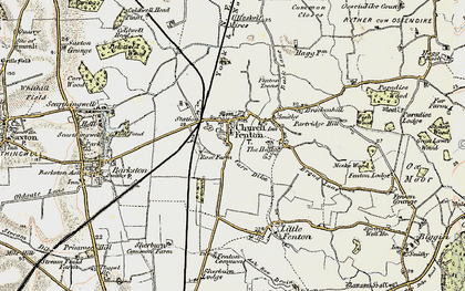Old map of Church Fenton in 1903