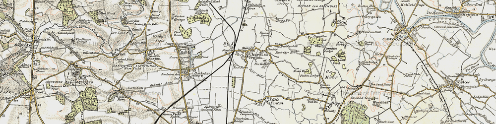 Old map of Church Fenton in 1903